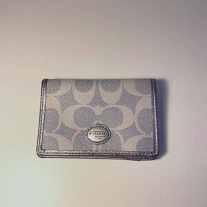 Coach Light Blue Leather Wallet